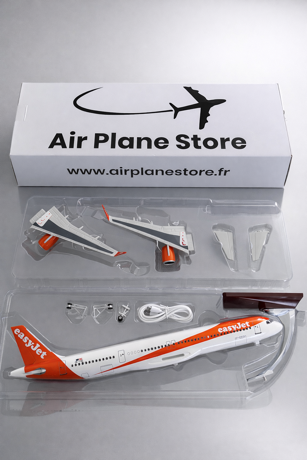 Airbus A321 Easy-Jet- Échelle 1:100 - Finition Premium Détaillée
