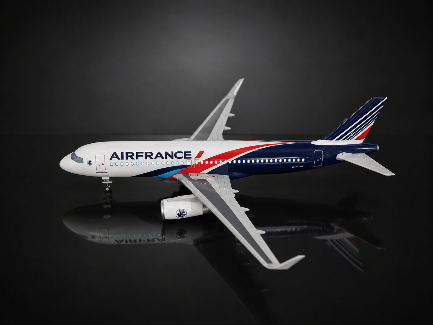 Airbus A320 Air France 🇫🇷 livrée Spéciale - Échelle 1:85 - 47 cm Finition Premium avec Led