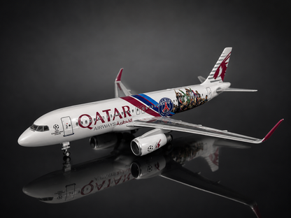 Airbus A320 Qatar 🇶🇦 livrée PSG - Échelle 1:85 - 47 cm Finition Premium avec Led