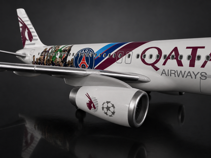Airbus A320 Qatar 🇶🇦 livrée PSG - Échelle 1:85 - 47 cm Finition Premium avec Led