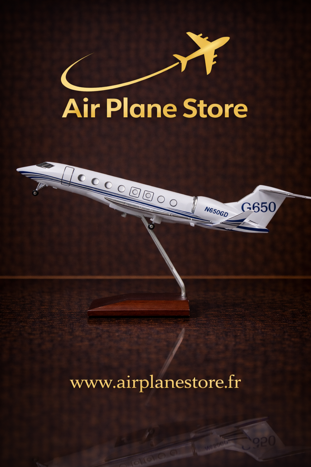 Jet Privé Gulfstream G650 - Échelle 1:75 - Finition Premium