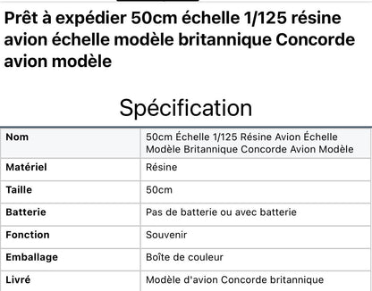 Concorde British Airways 🇬🇧 - 1:125 - Finition Premium